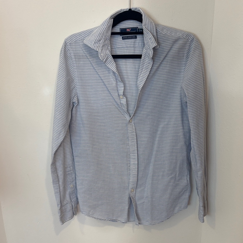 Vineyard Vines Blue Striped Button Down Shirt XS